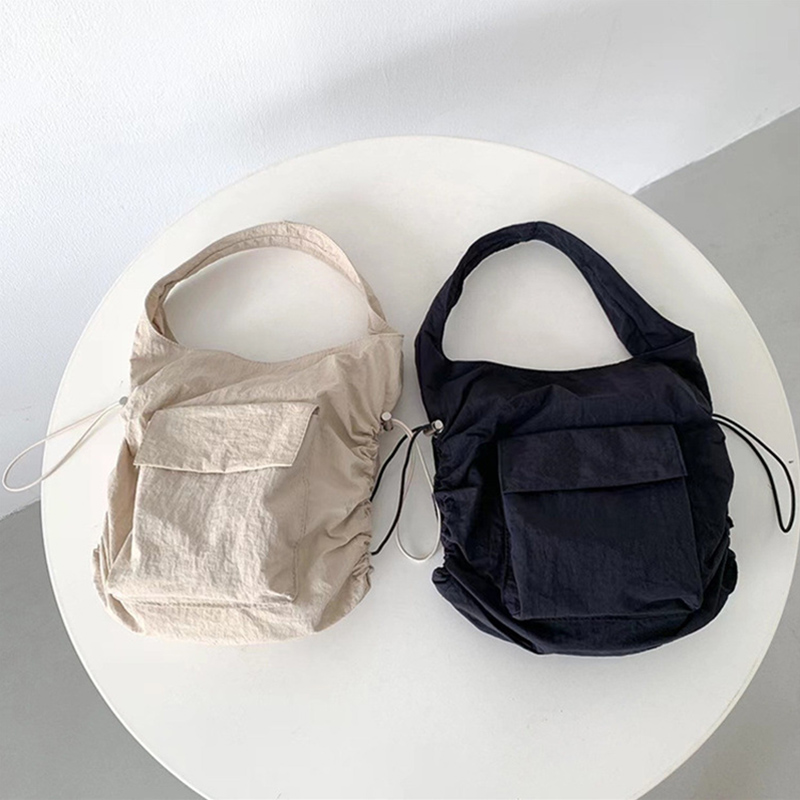 Catherine Pocket Shirring Side String Shoulder Bag