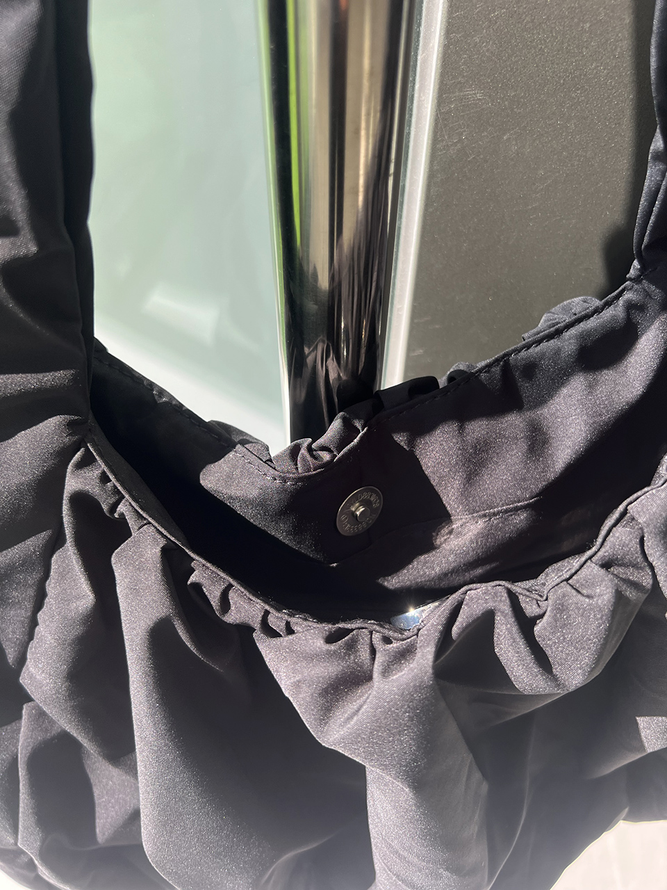 Shirring Daily Nylon Shoulder Bag