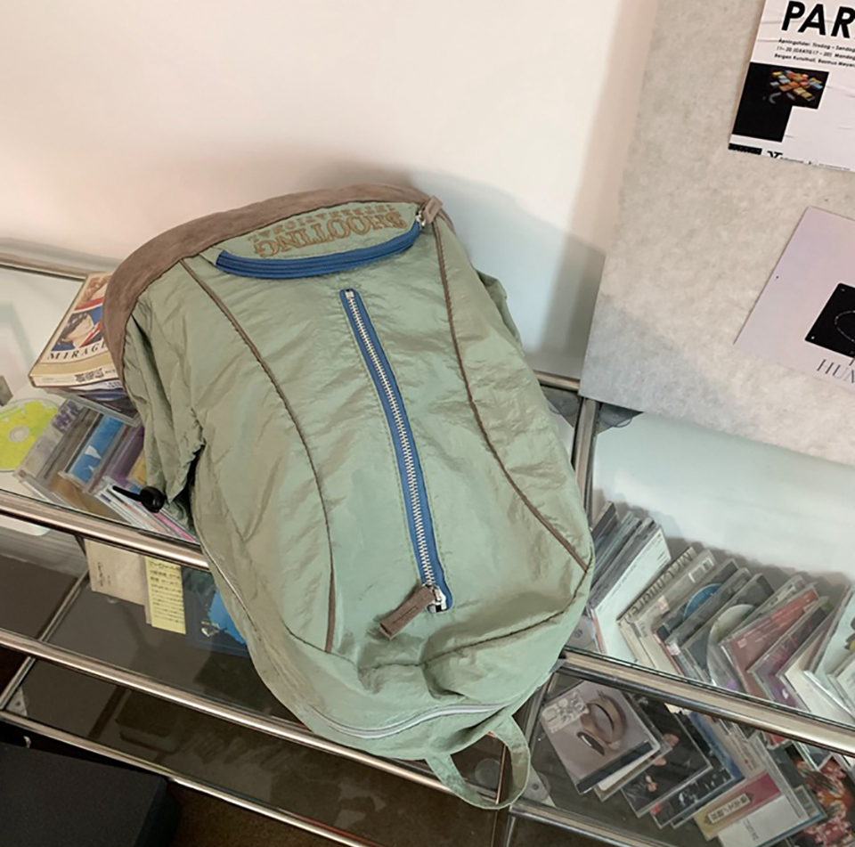 Shooting Embroidered String Pocket Nylon Backpack