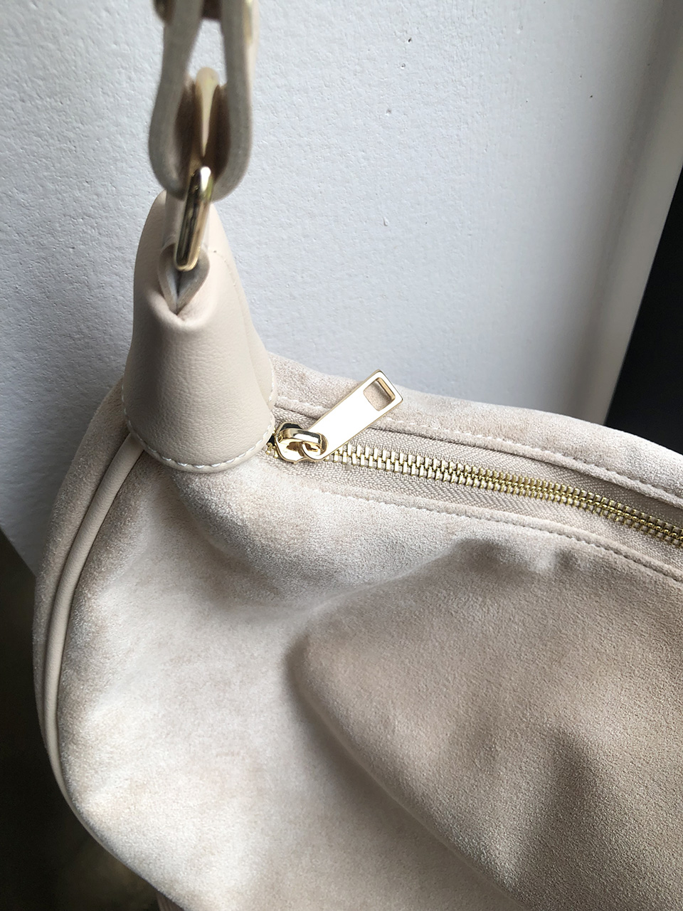 Suede shoulder bag