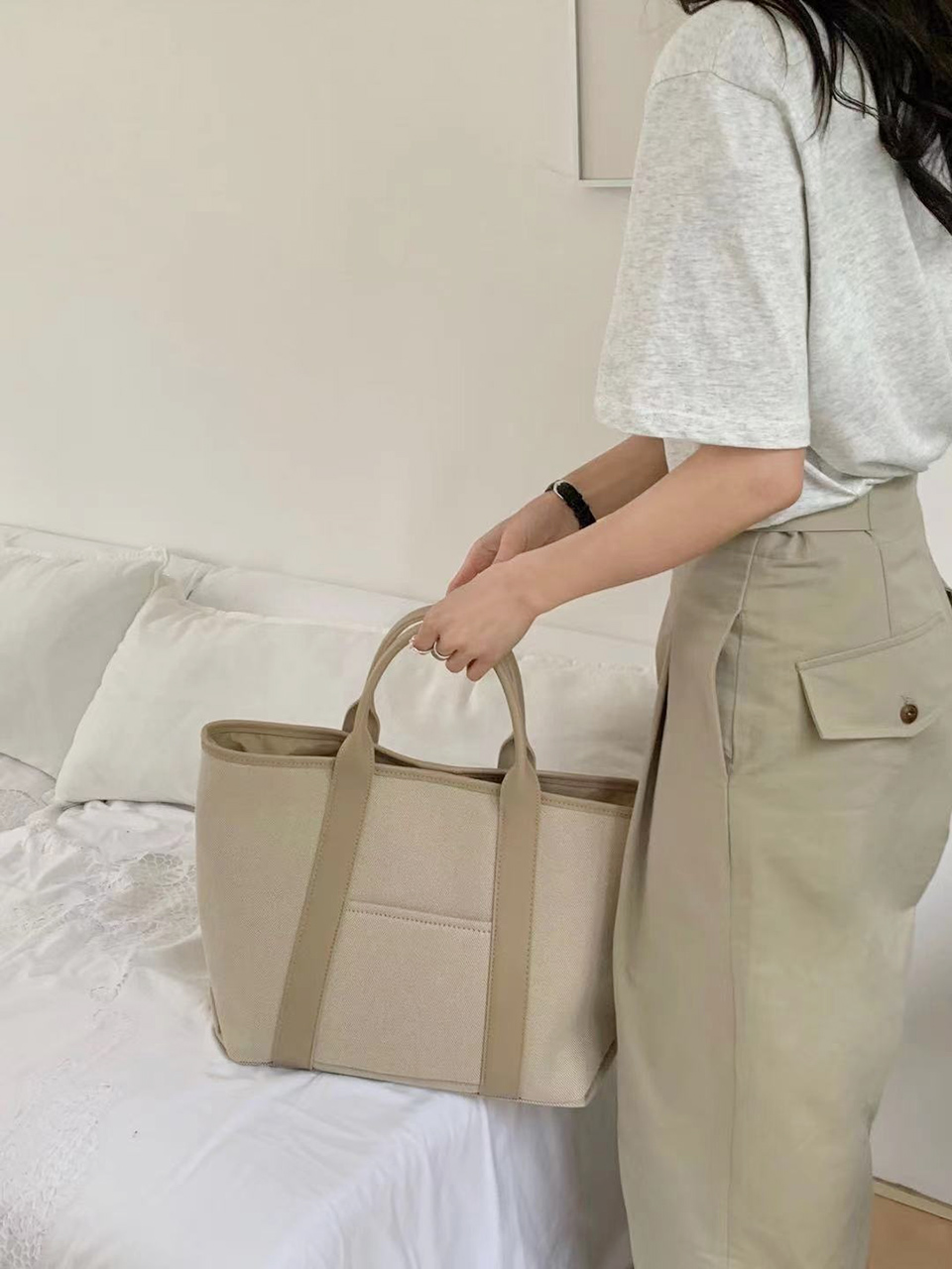 Pocket tote bag (3 colors)