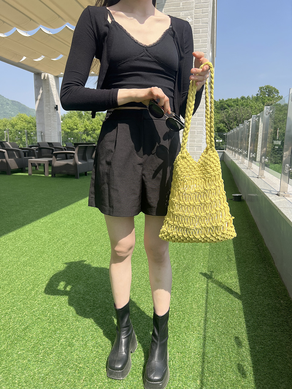 Knitted mesh shoulder bag (5 colors)