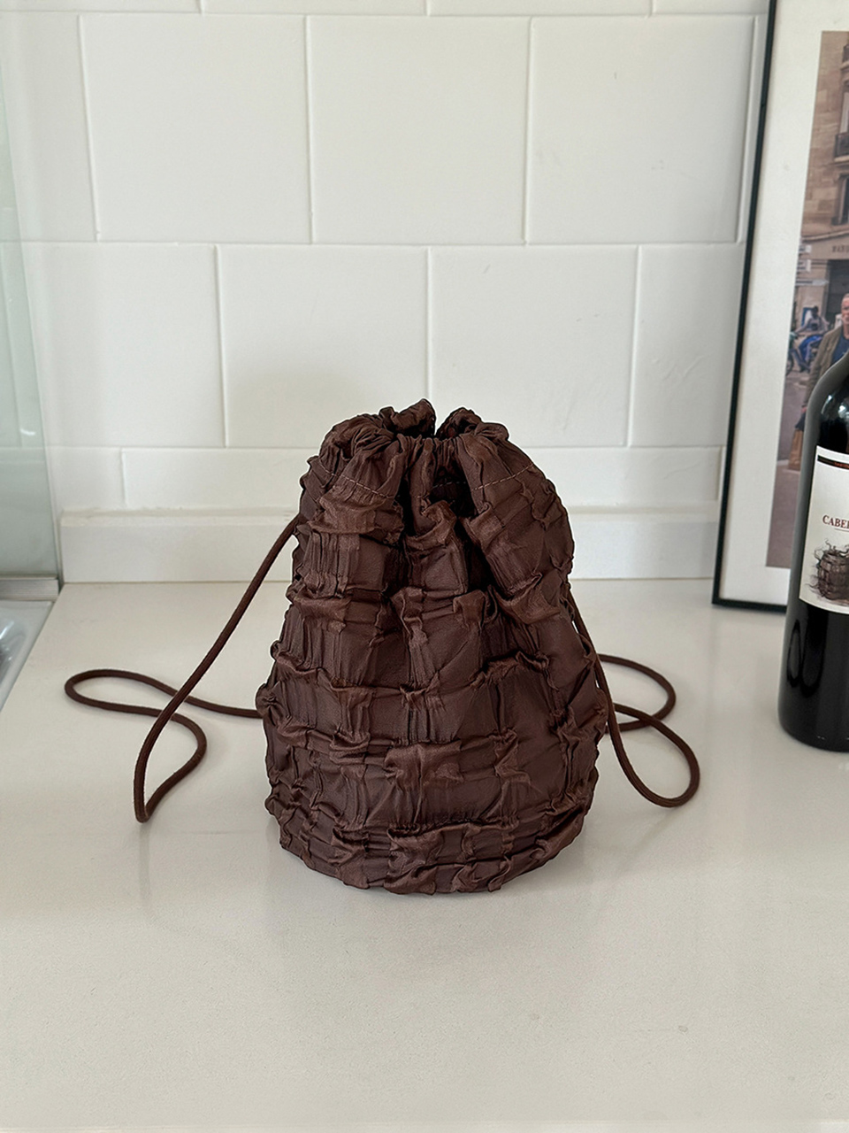 Bubble Lace Quilted Mini Backpack