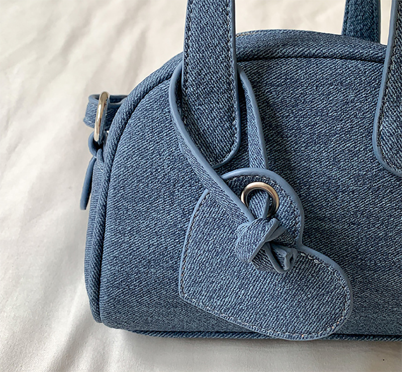 [Denim] Heart Keyring Mini Tote Bag (3 colors)