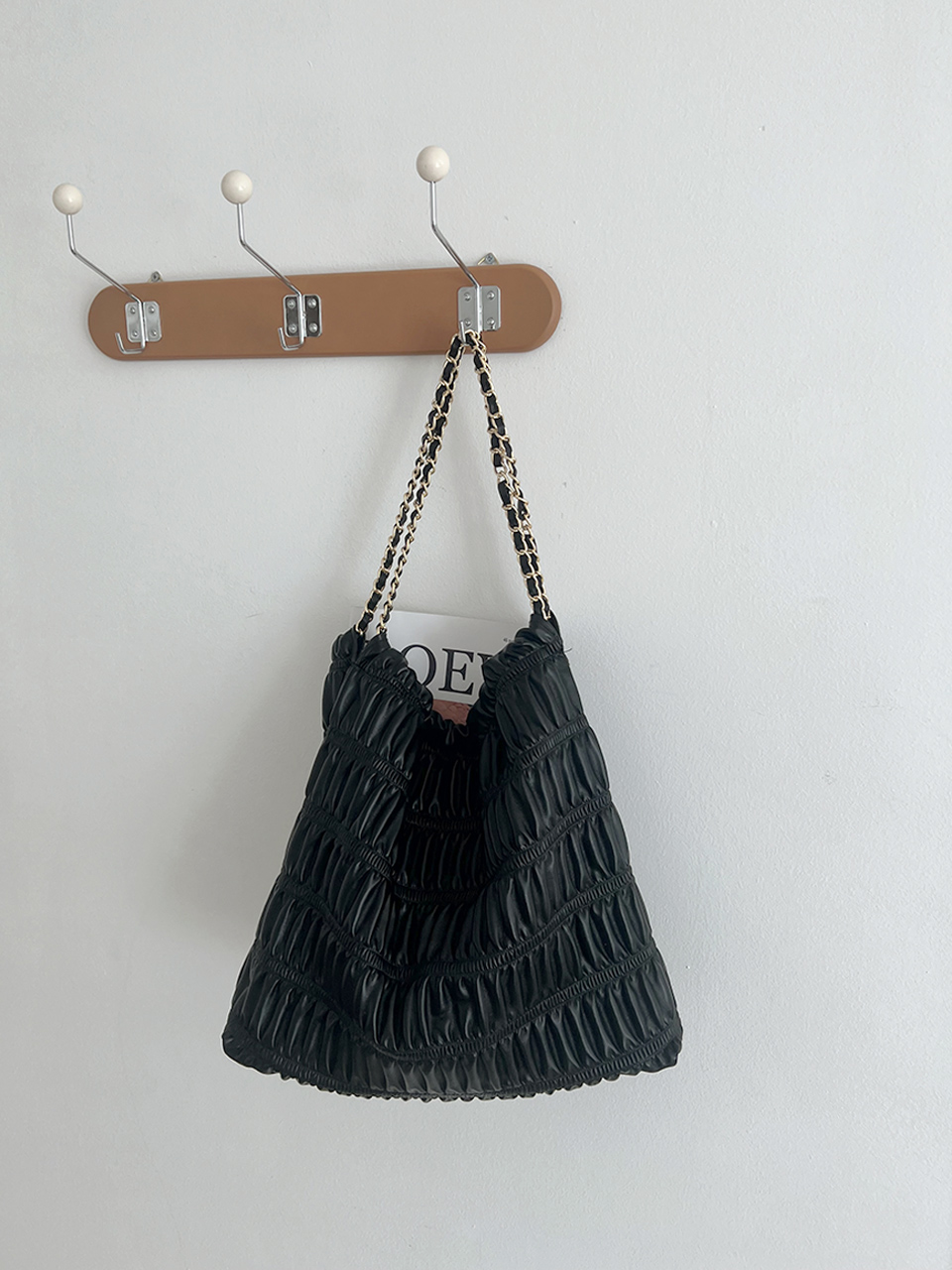 Vanel Fritz Quilted Shirring Chain Shoulder Bag