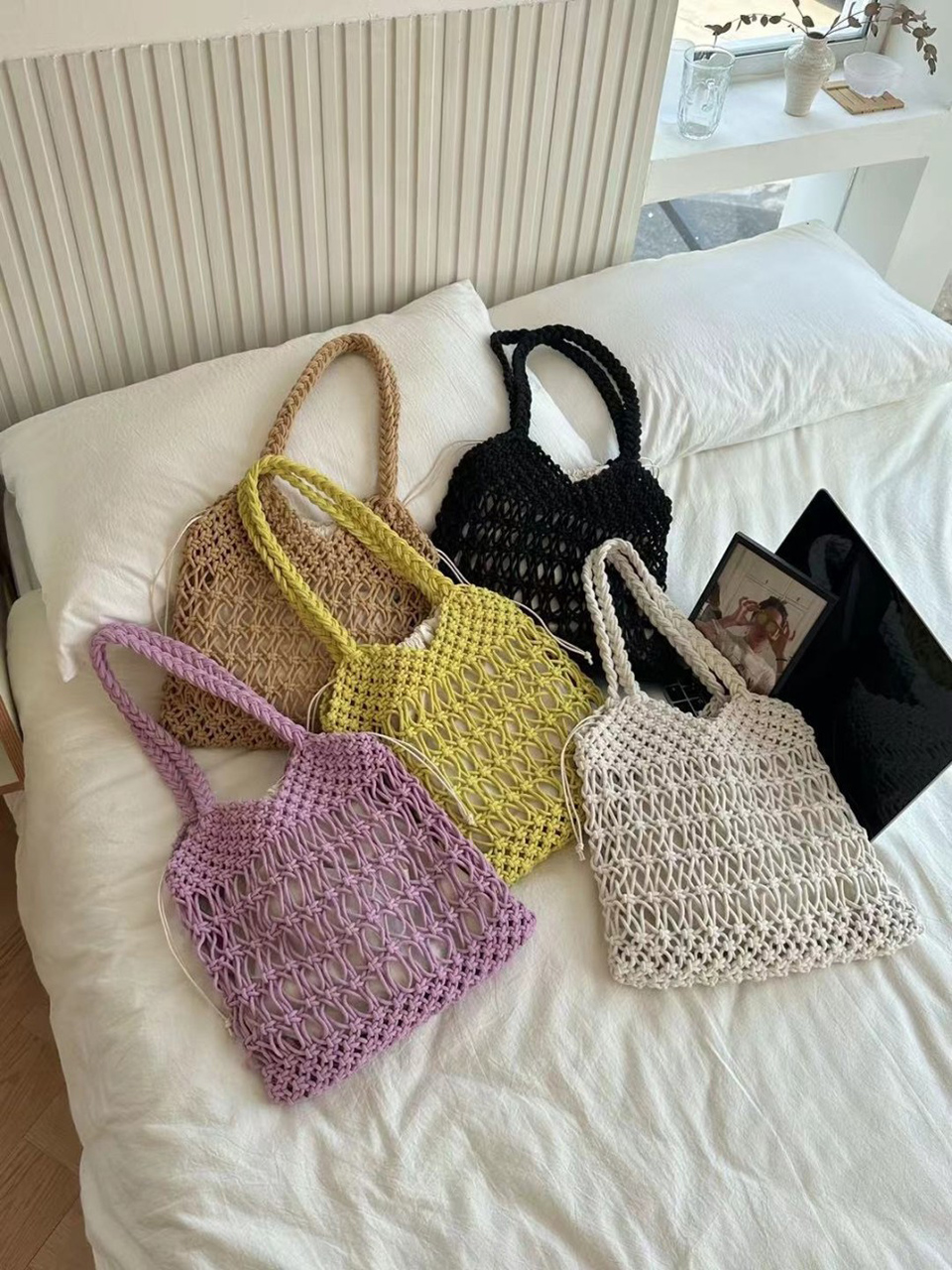 Knitted mesh shoulder bag (5 colors)