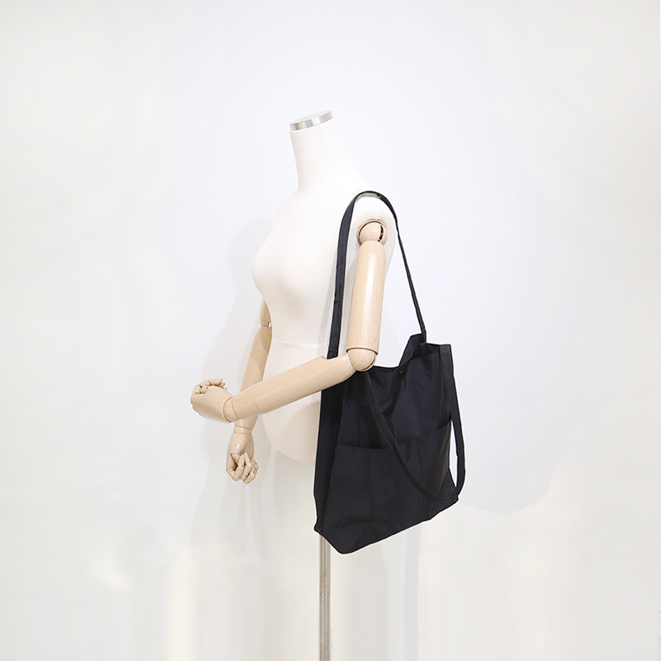 Button 2-pocket plain eco bag