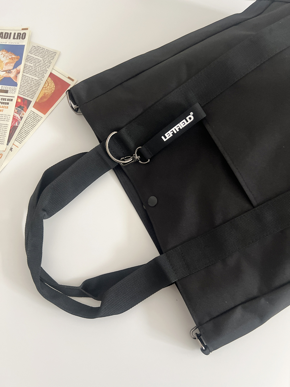 Canvas fabric pocket large cross eco bag