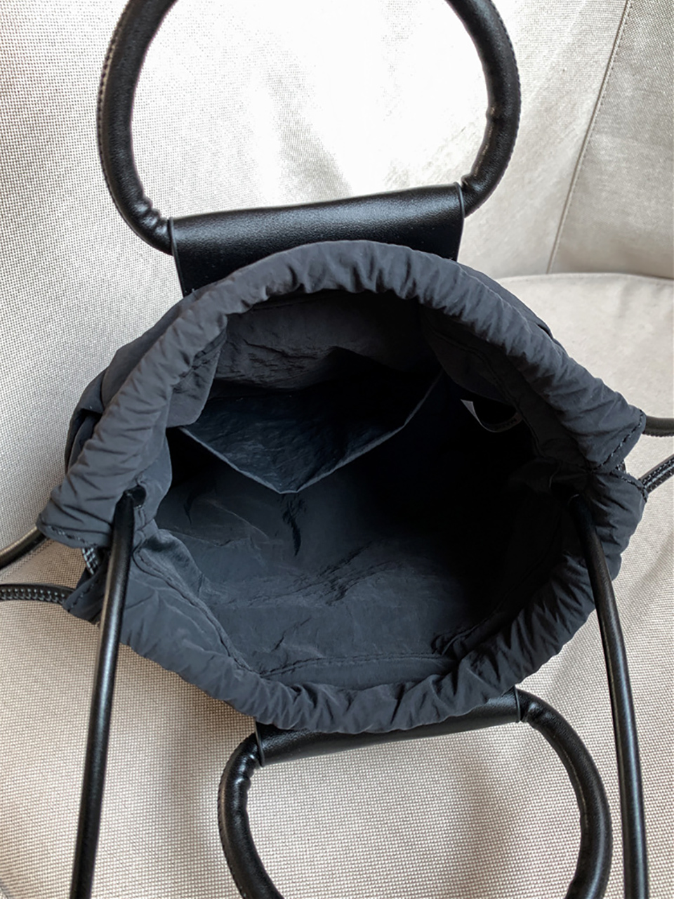 Quilted Nylon Mini Bucket Bag (4 colors)