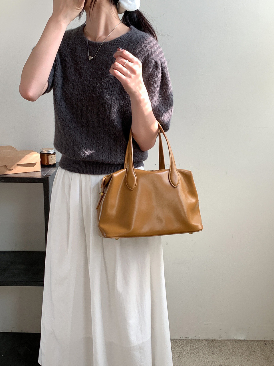Enamel Square Tote Bag (4 colors)