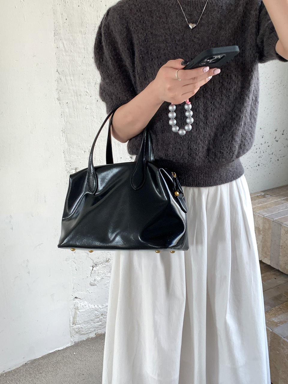 Enamel Square Tote Bag (4 colors)
