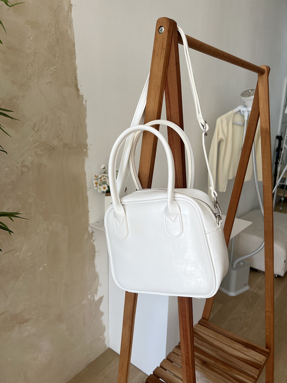 Tammy Square Silver 2-Way Tote Bag