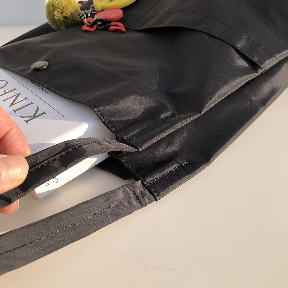 Button 2-pocket plain eco bag