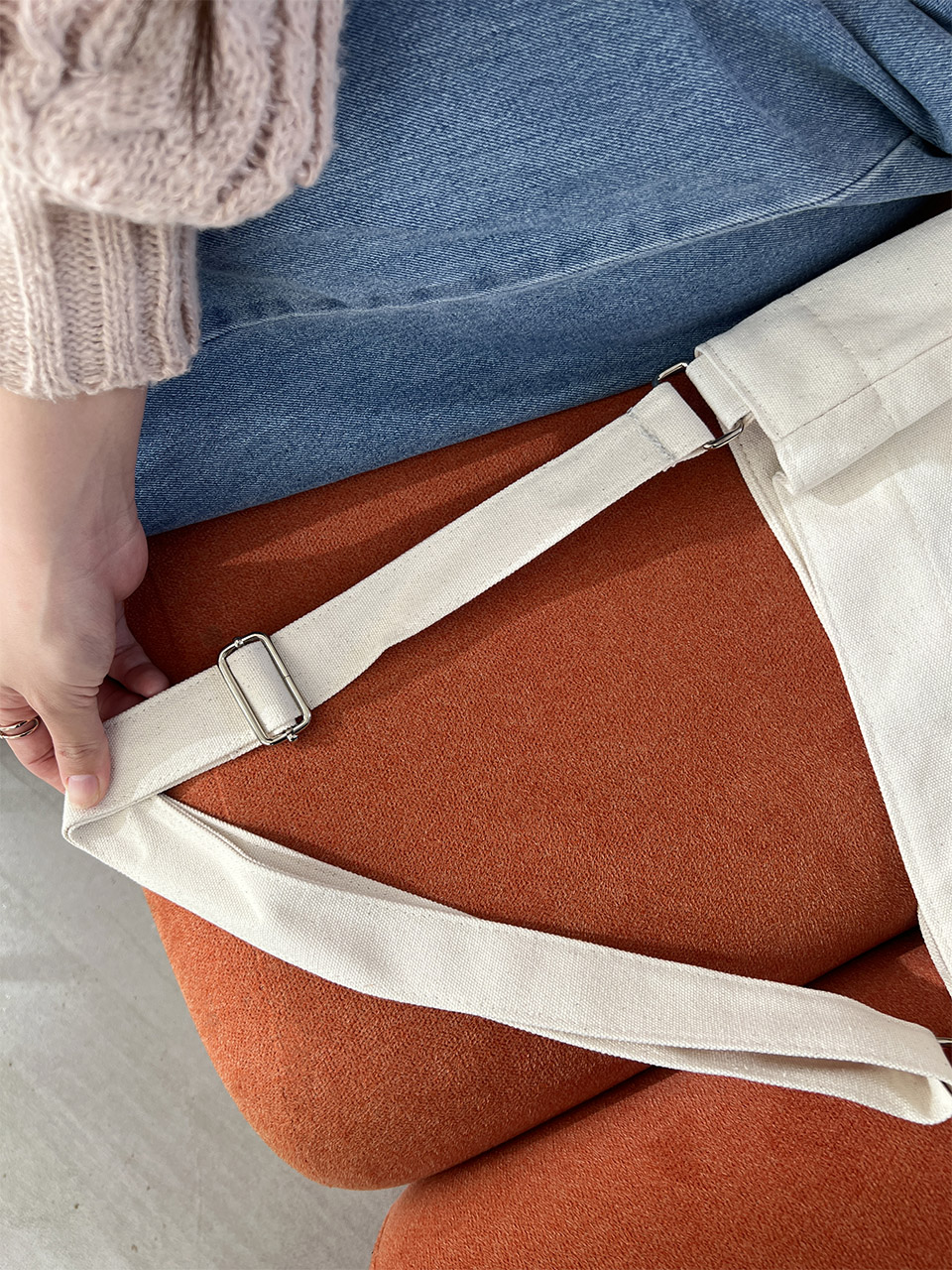 2-Pocket Plain Big Cloth Eco Bag (3 colors)