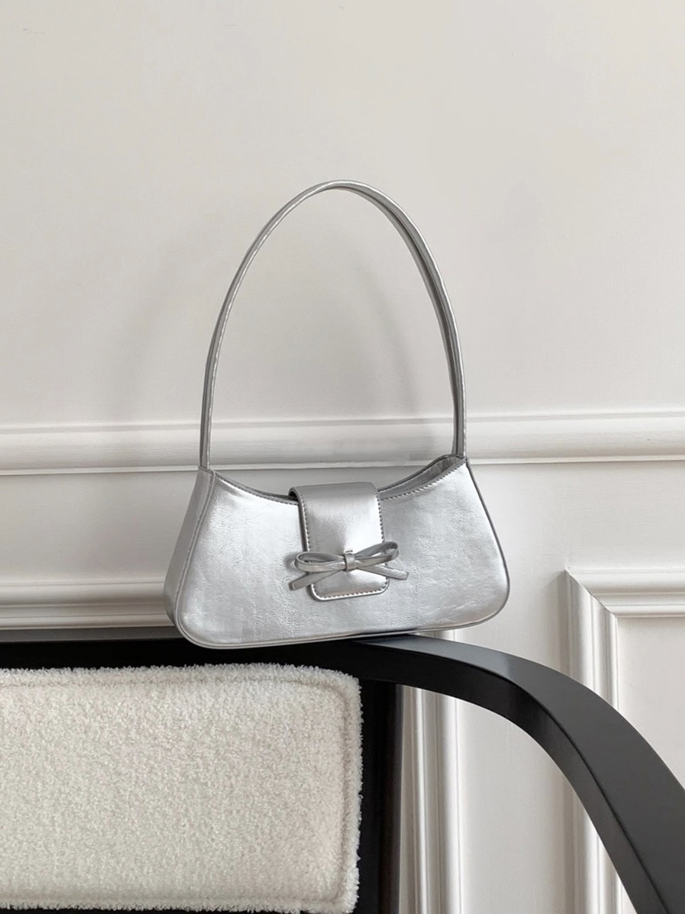 Ballet Core Ribbon Baguette Shoulder Bag