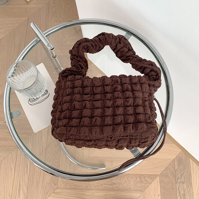 Bubble Shirring Quilted Mini Shoulder Bag