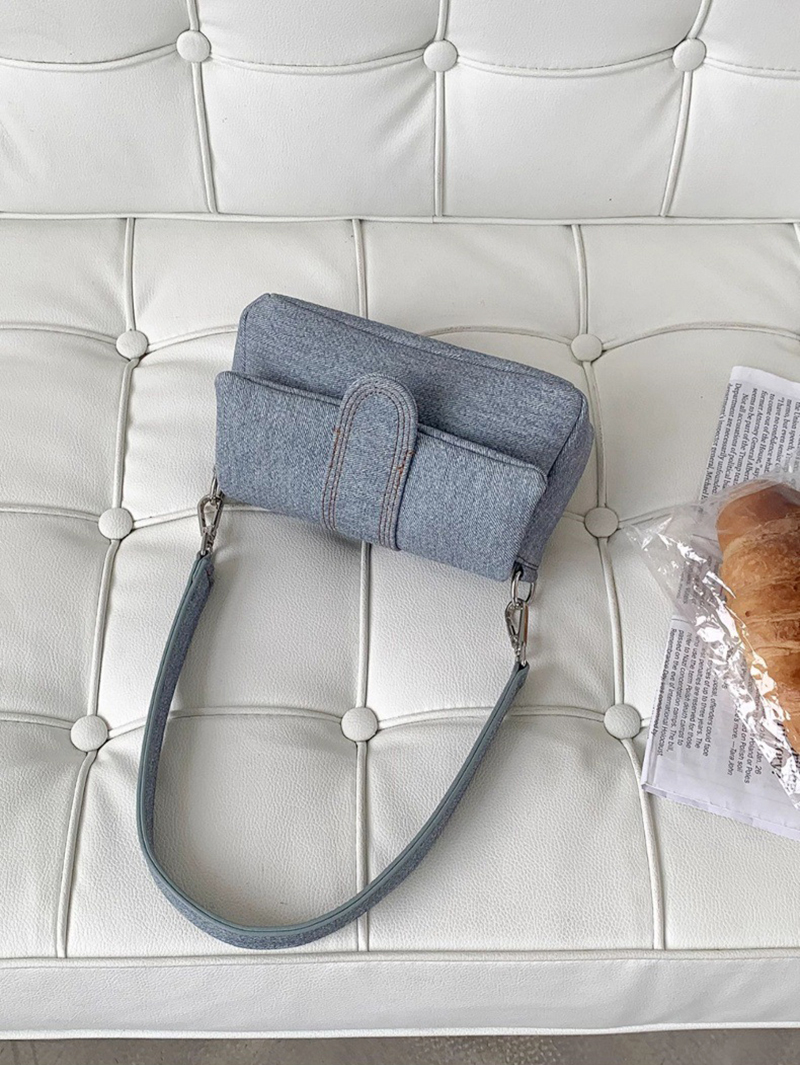 Denim Leather Mini Tote Bag (3 colors)