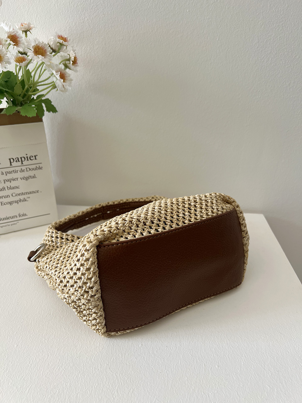 Sevier Rattan 2-Way Summer Mini Tote Bag