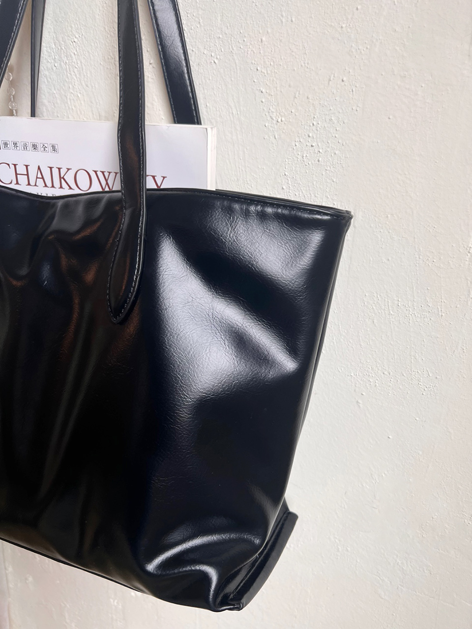 Glossy Square Big Shopper Bag (2 colors)