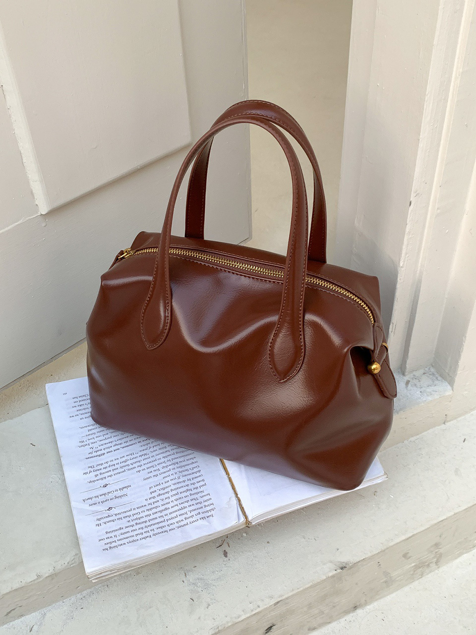 Enamel Square Tote Bag (4 colors)