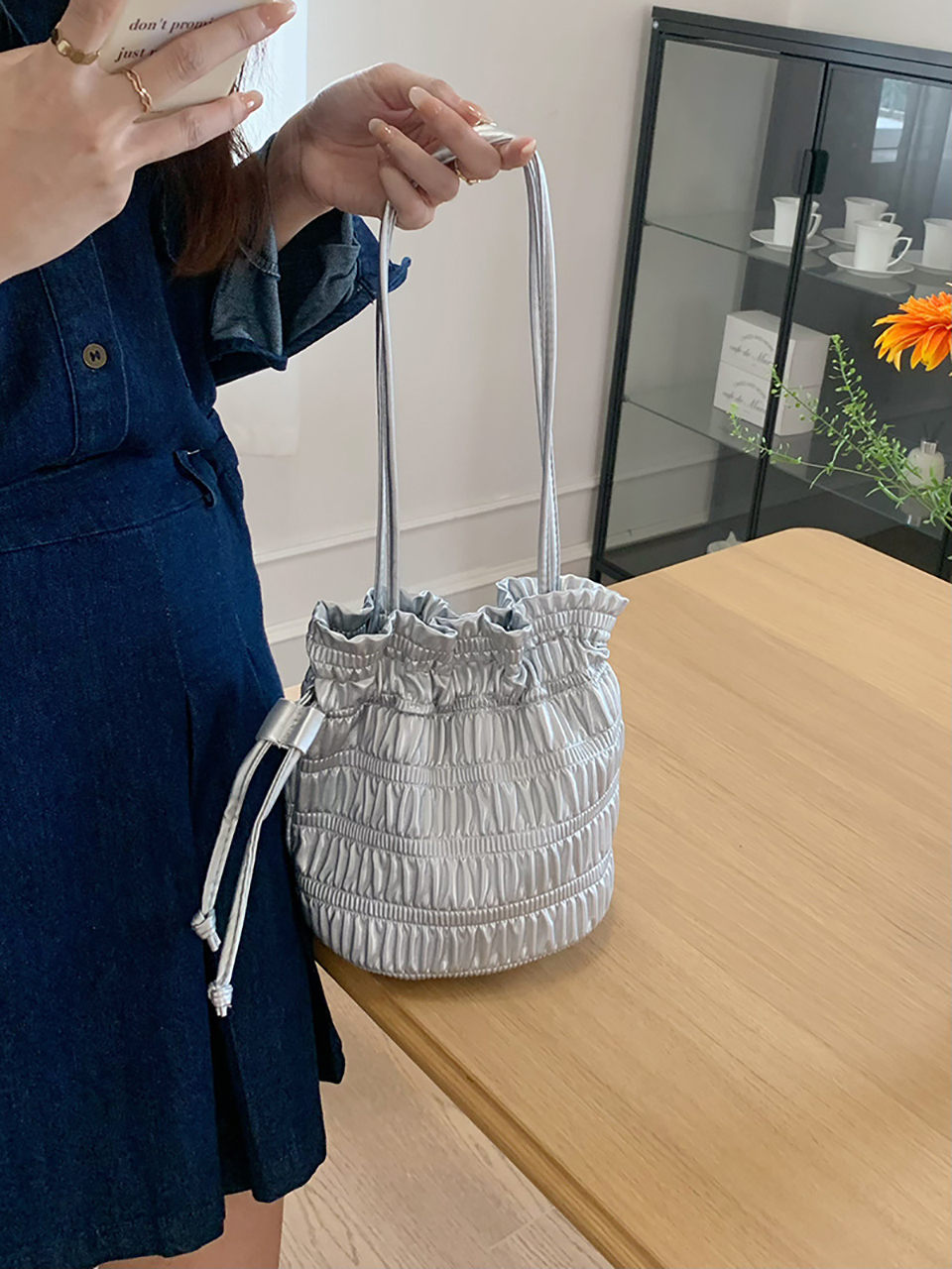 Lauren Fritz Shirring Shoulder Bag