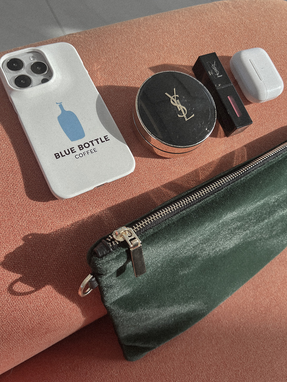 Suede fur pouch