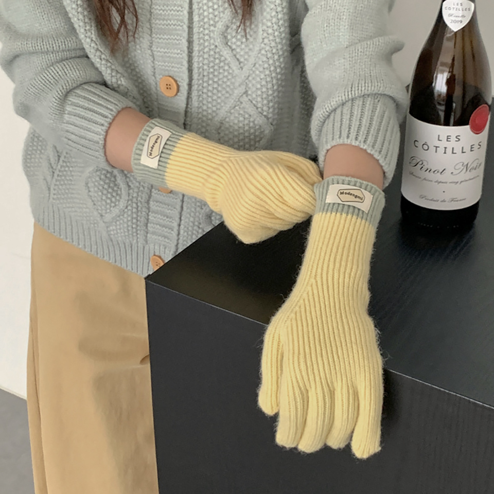 [Smartphone Compatible] Knit Gloves