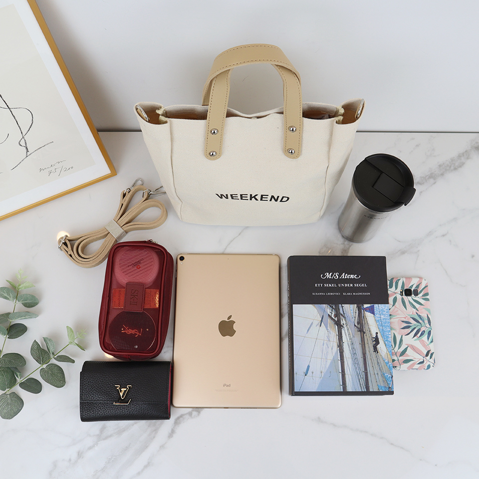 Canvas Lettering 2-Way Bag