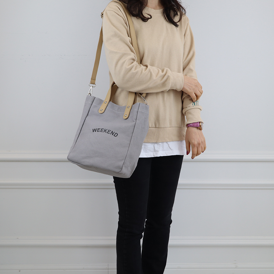 Canvas Lettering 2-Way Bag
