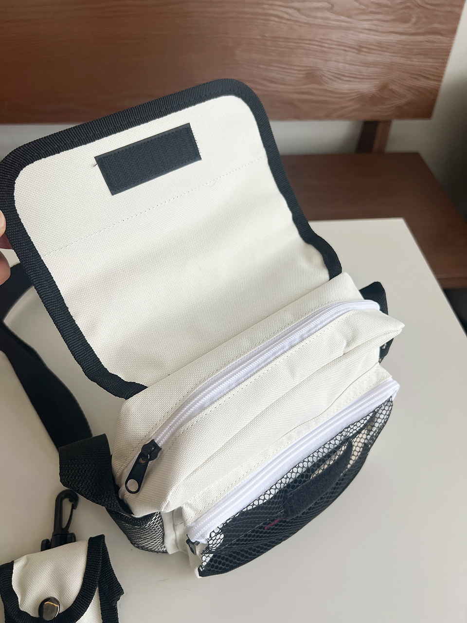 Canvas Zipper Mini Shoulder Bag