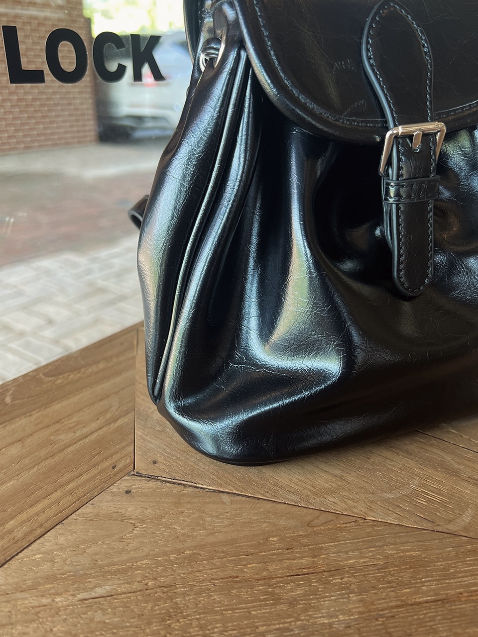 Wrinkle Buckle Bucket Mini Backpack (5 colors)