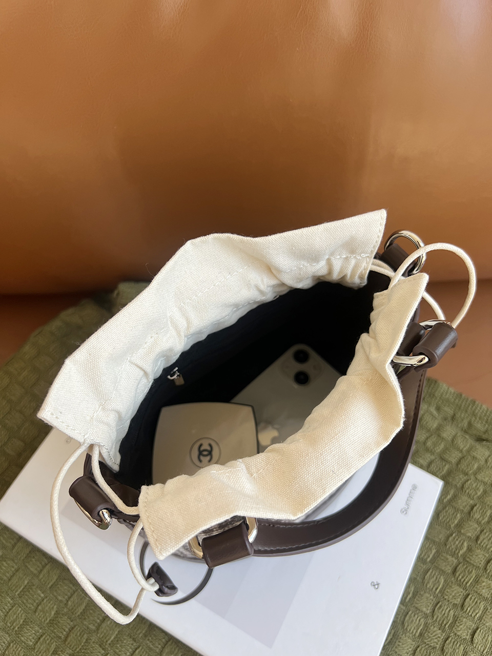 Ofen Classic Check Mini Bucket Bag