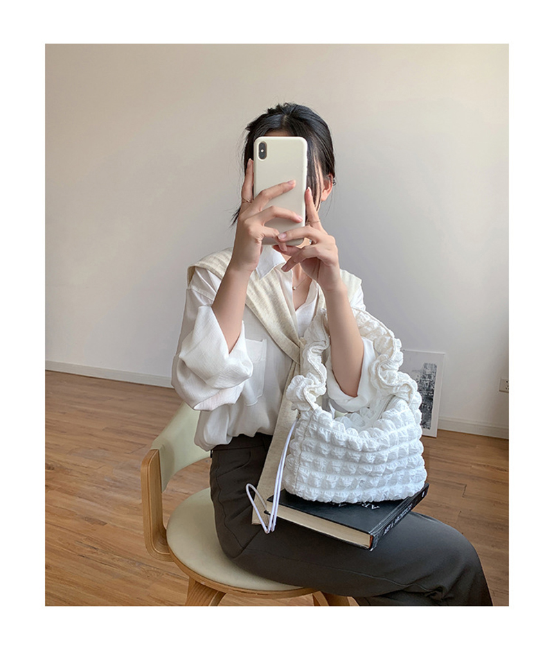 Bubble Shirring Quilted Mini Shoulder Bag