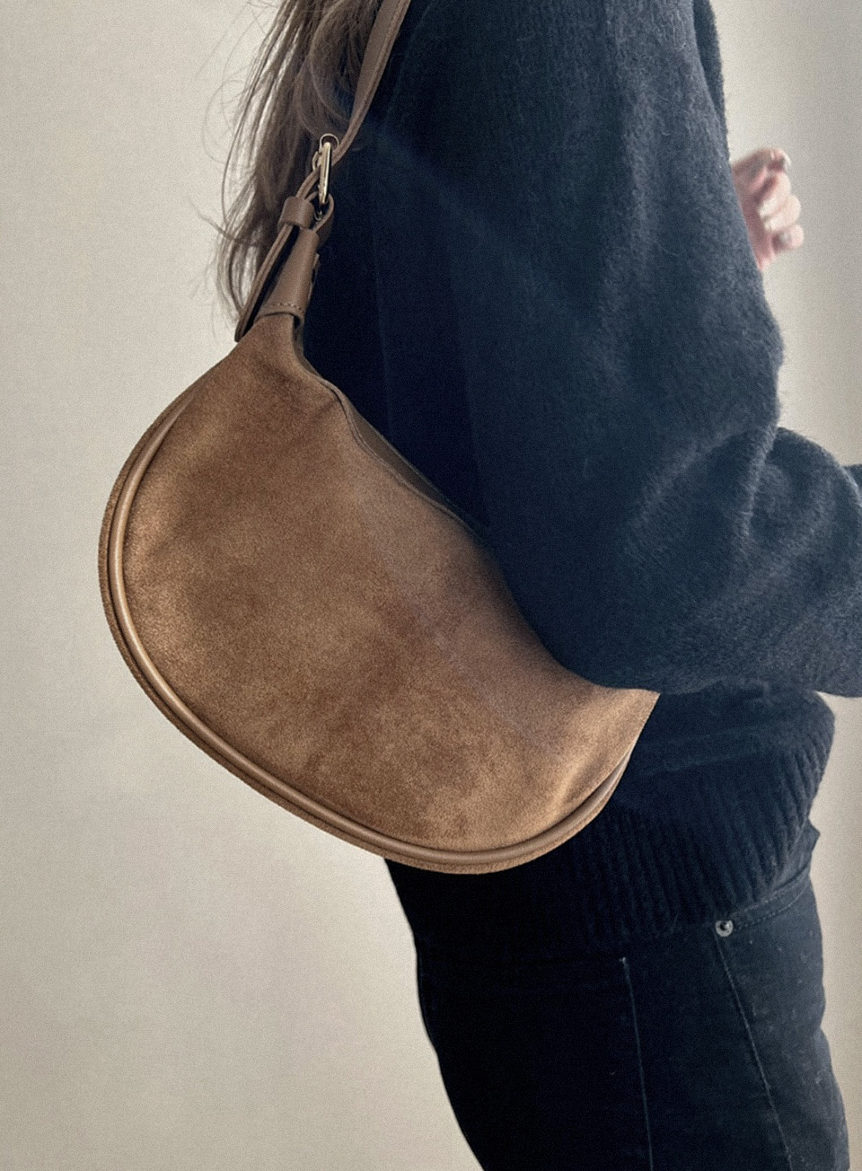 Suede mini shoulder bag
