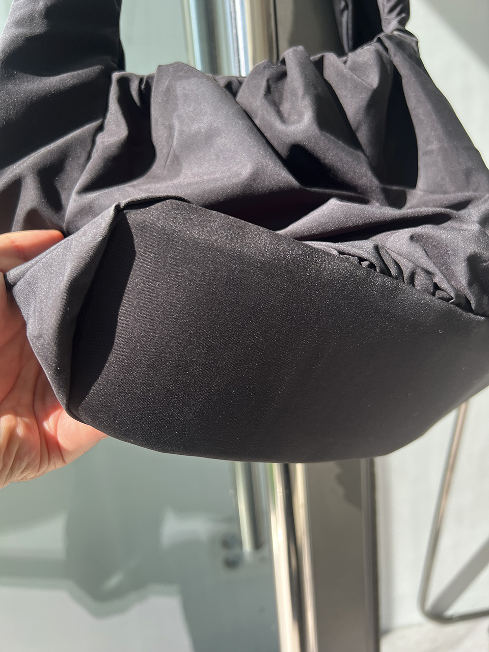 Shirring Daily Nylon Shoulder Bag