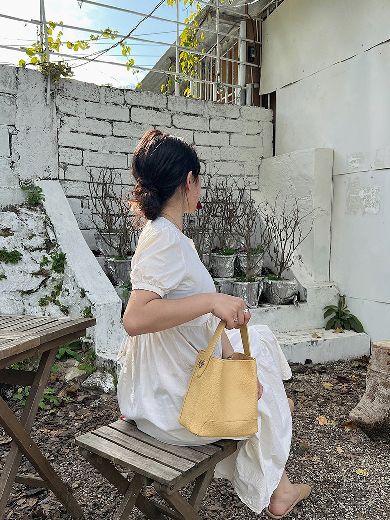 wood bucket sling-bag nugu 22 twenty-two - かごバッグ