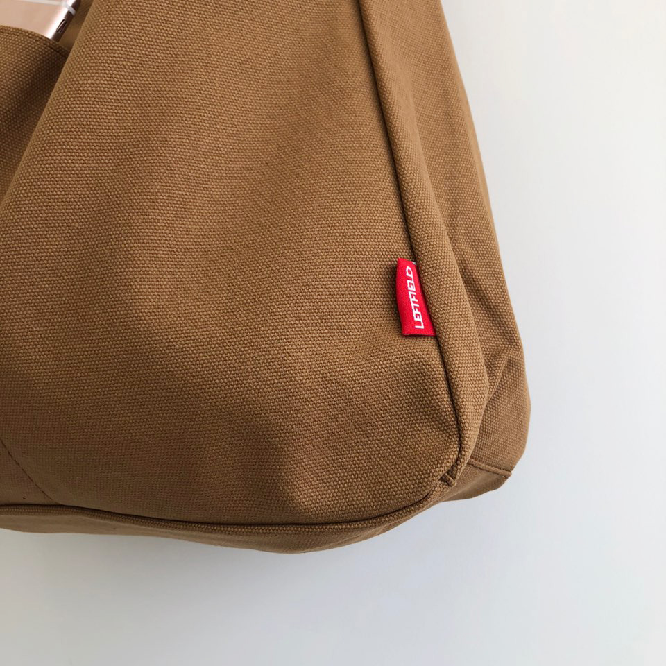 2-Pocket Plain Big Cloth Eco Bag (3 colors)