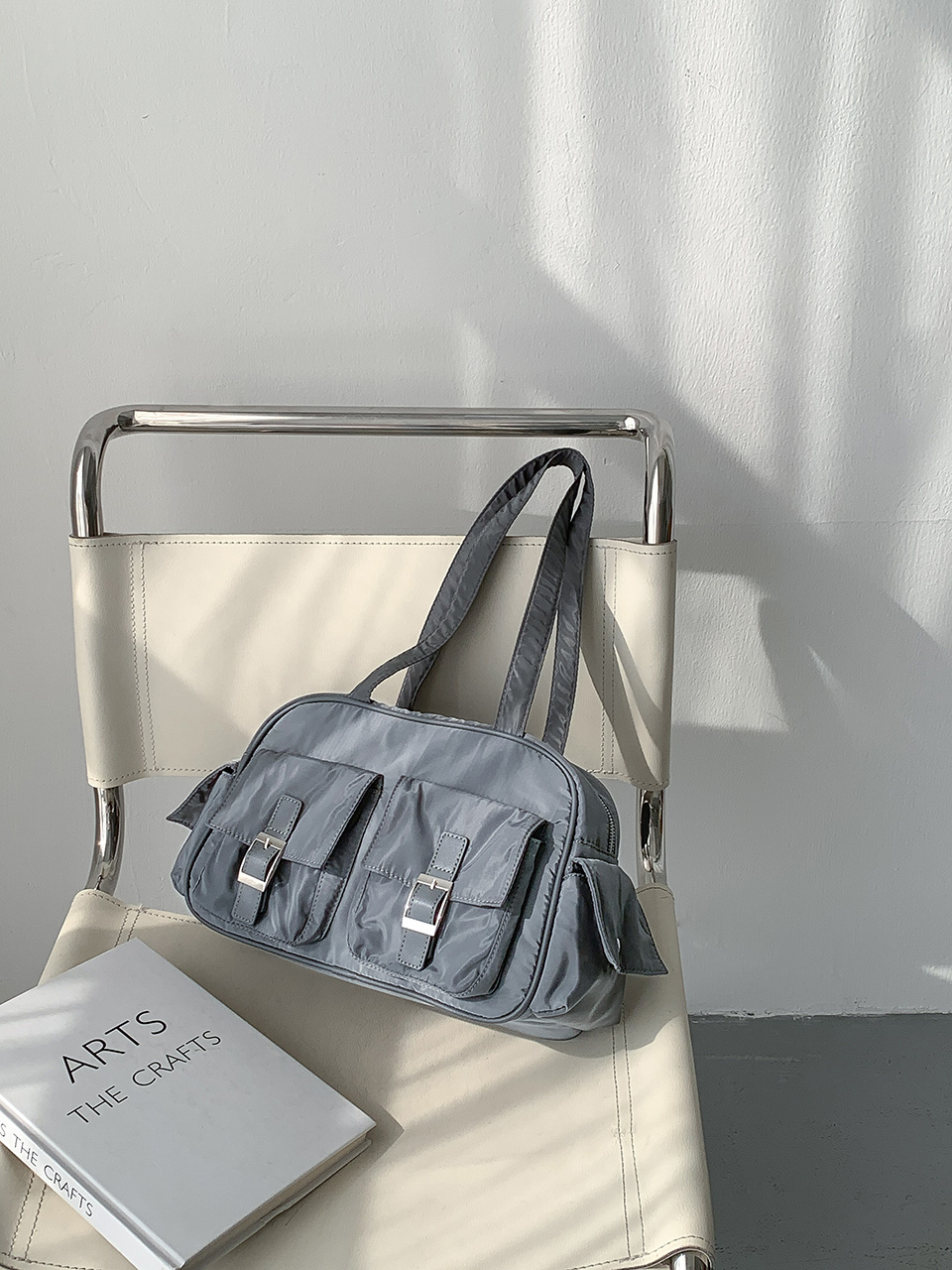 4-Pocket Nylon Shoulder Bag (4 colors)