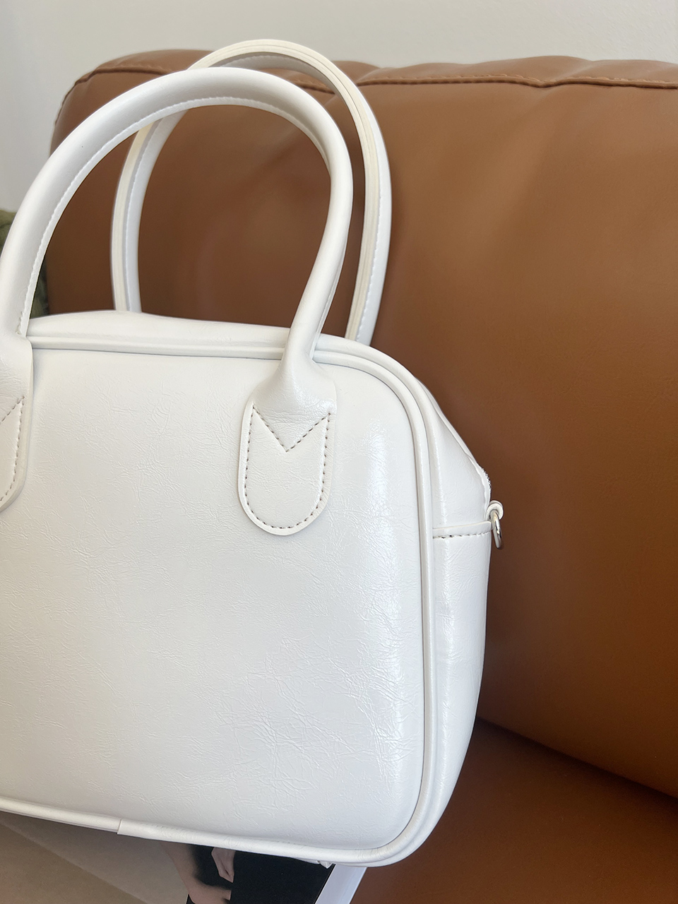 Tammy Square Silver 2-Way Tote Bag