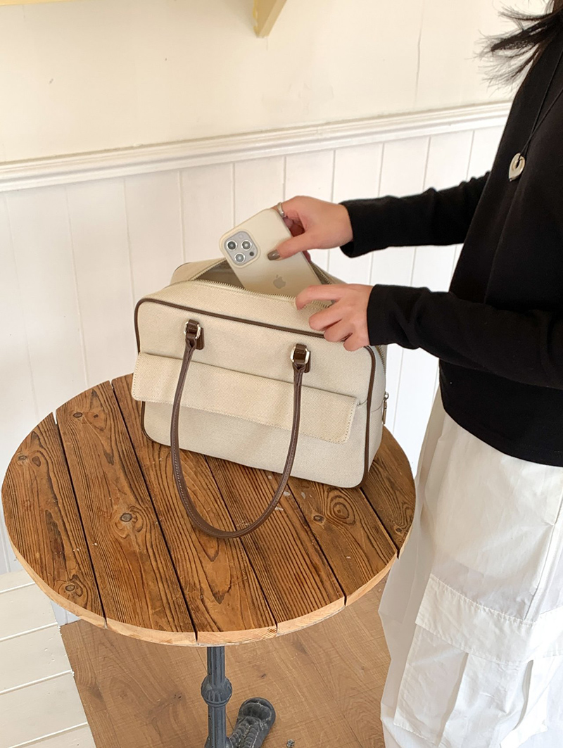 Jacquard leather tote bag/shoulder bag