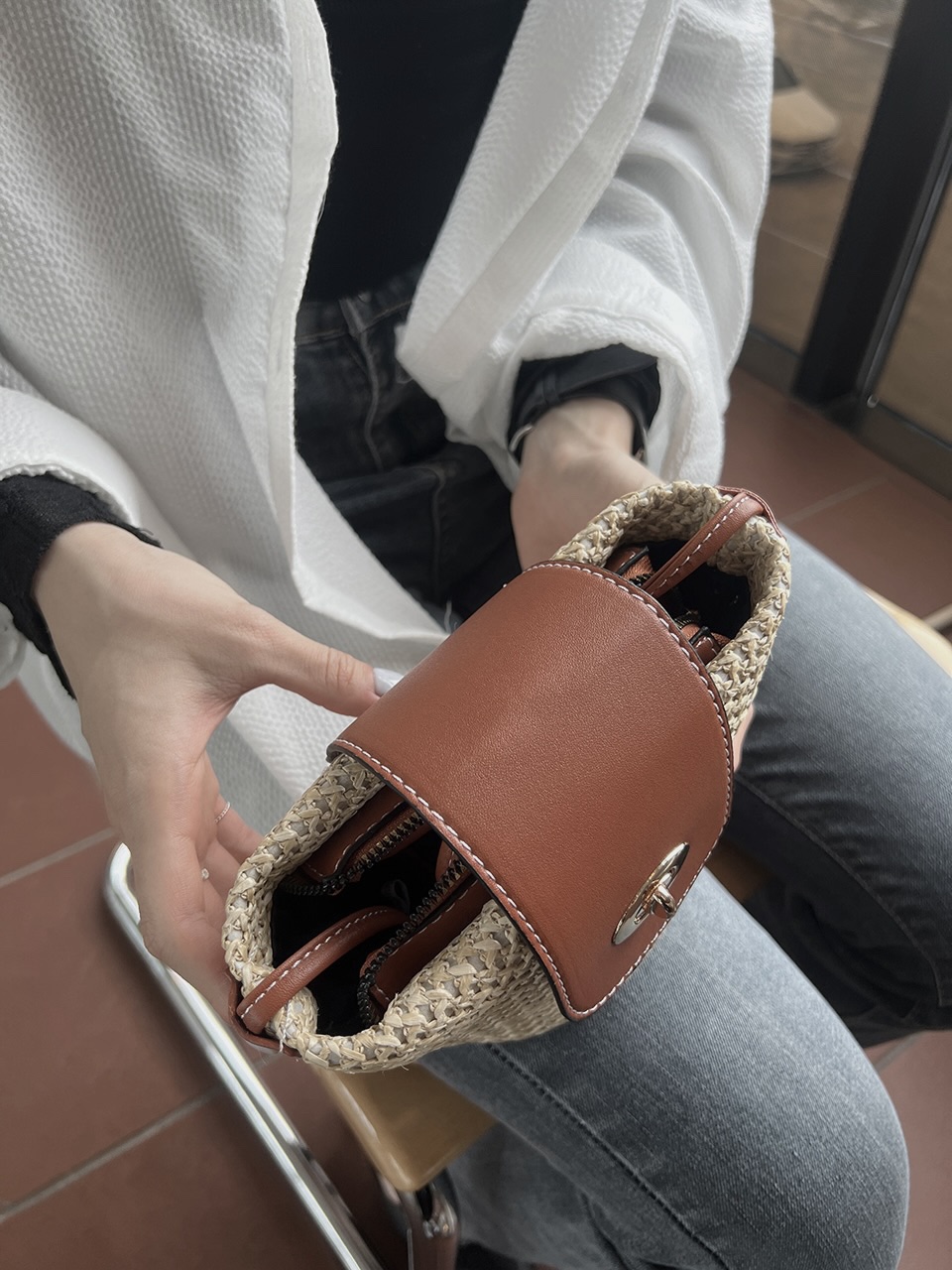 Medium Buckle Flap Mini Crossbody Bag (2 colors)