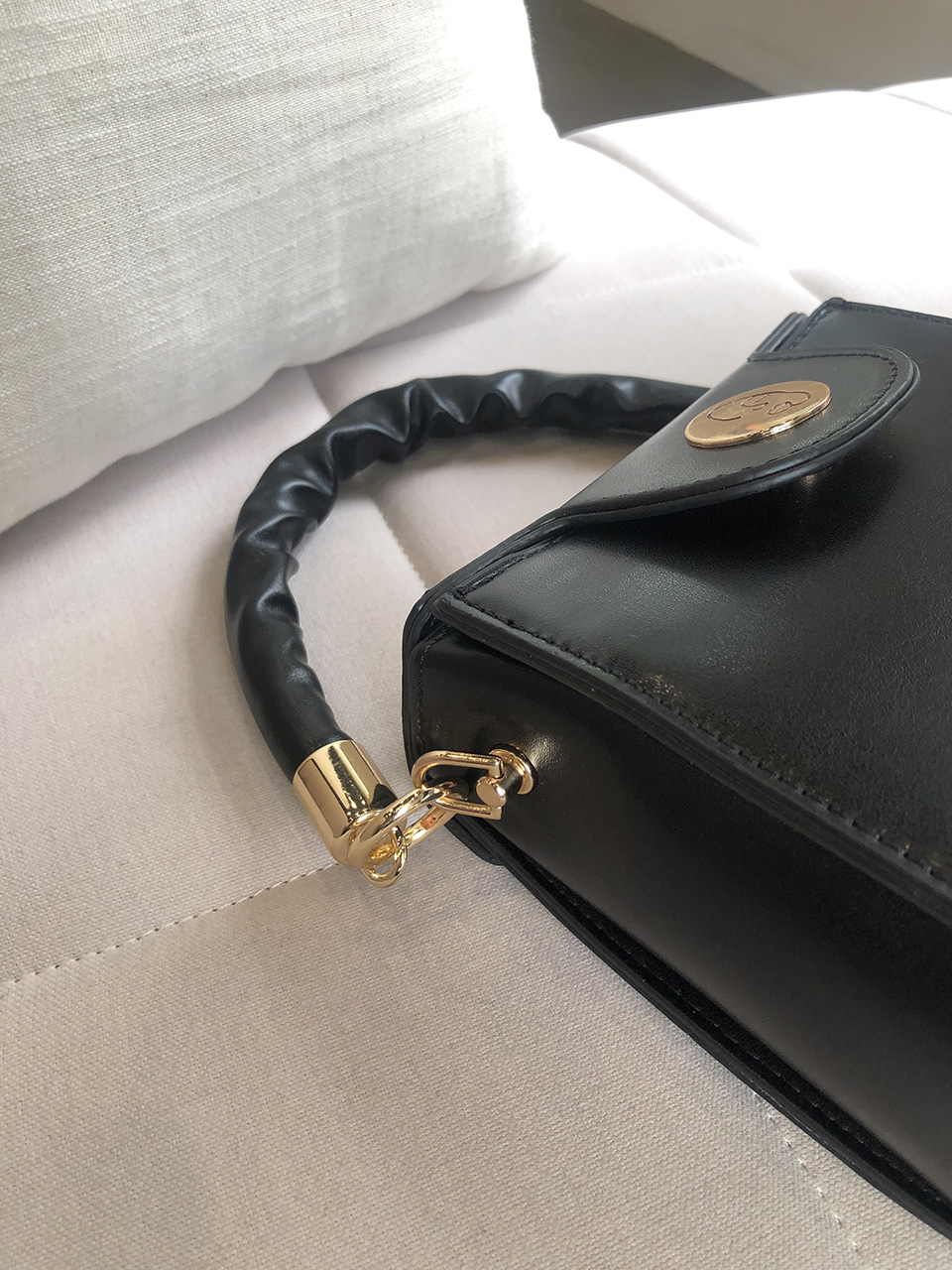 Face Shirring Mini Square Chain Crossbody Bag