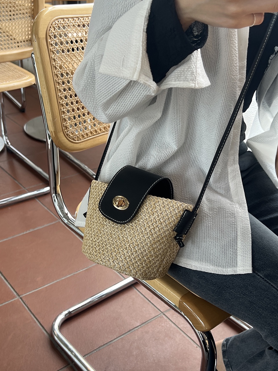 Medium Buckle Flap Mini Crossbody Bag (2 colors)