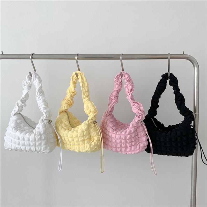 Bubble Shirring Quilted Mini Shoulder Bag