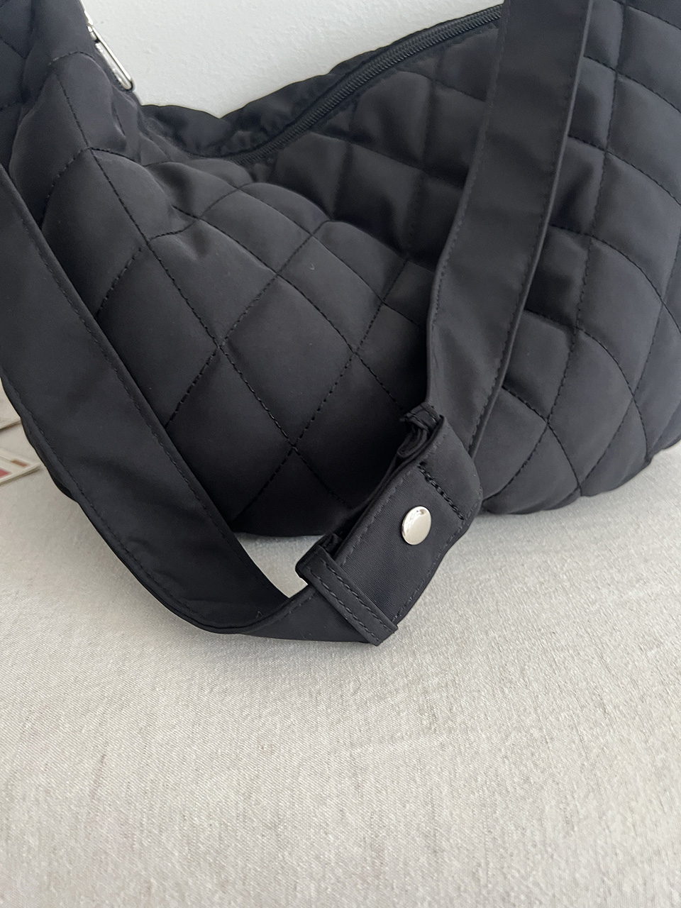 Quilted Down Shoulder Bag (4 colors)