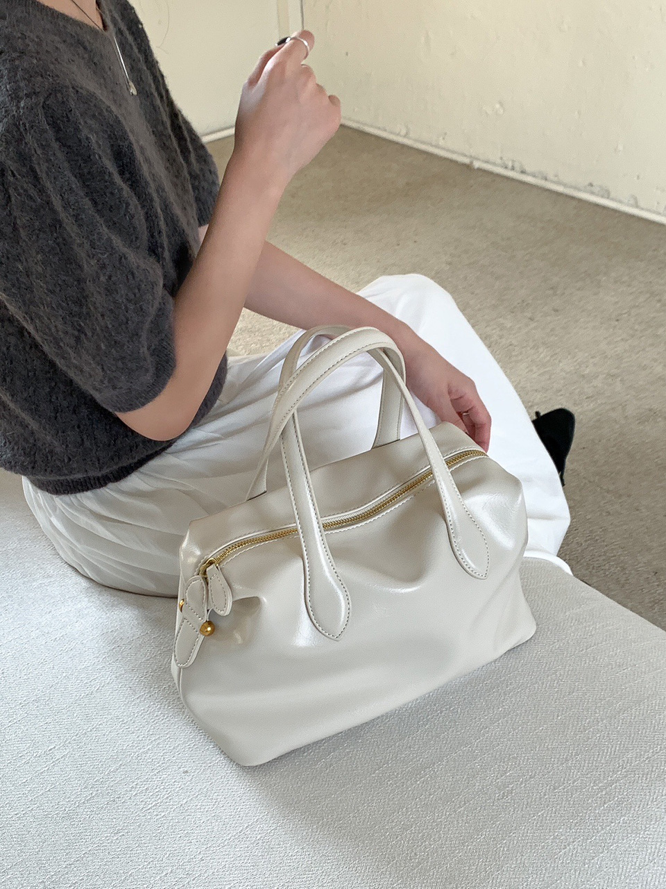 Enamel Square Tote Bag (4 colors)