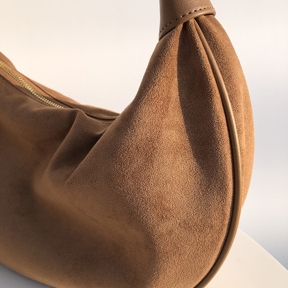 Suede shoulder bag