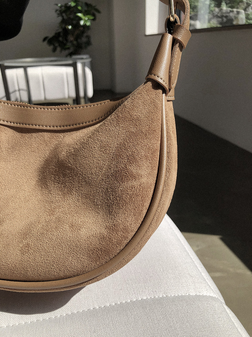 Suede mini shoulder bag
