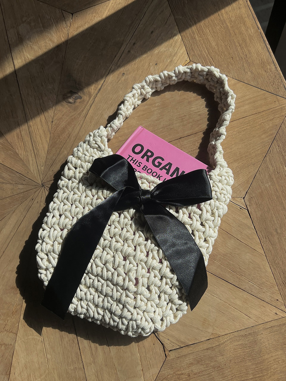 Ribbon Ballet Core Knit Tote Bag (5 colors)