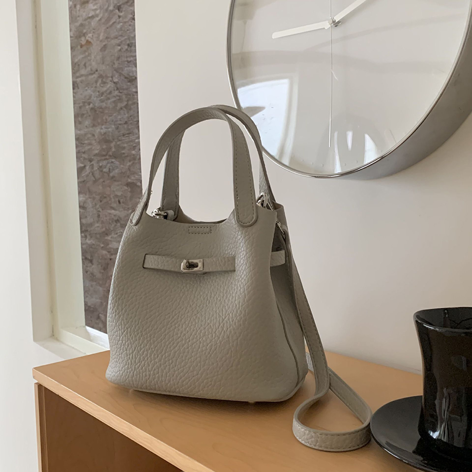 Leather buckle 2-way tote bag (6 colors)